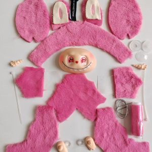 strawberry labubu making material package